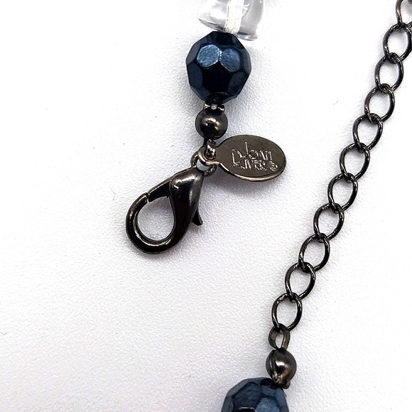 Vintage Rare Joan Rivers Classic Collection Pendant Beaded Black CZ Necklace - Picture 3 of 5